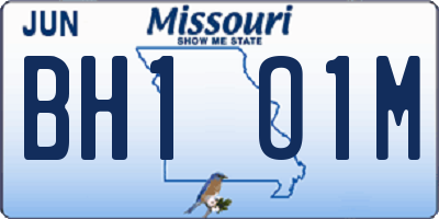 MO license plate BH1O1M