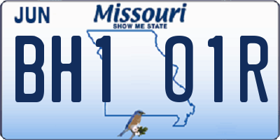 MO license plate BH1O1R