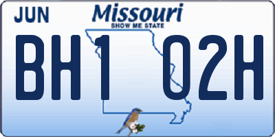 MO license plate BH1O2H