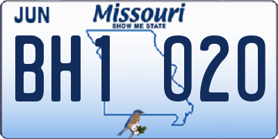 MO license plate BH1O2O