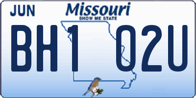 MO license plate BH1O2U