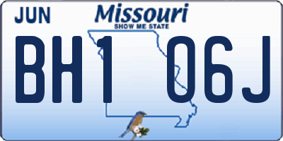 MO license plate BH1O6J
