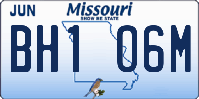 MO license plate BH1O6M