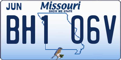 MO license plate BH1O6V