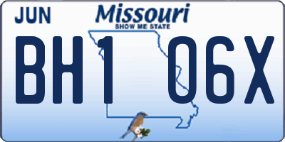 MO license plate BH1O6X