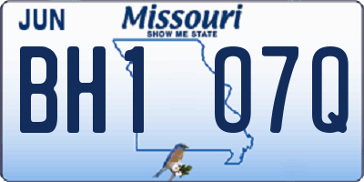 MO license plate BH1O7Q