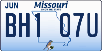 MO license plate BH1O7U