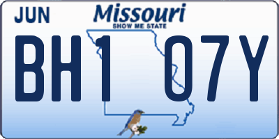 MO license plate BH1O7Y