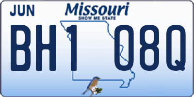 MO license plate BH1O8Q