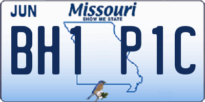 MO license plate BH1P1C
