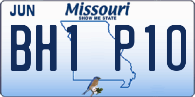 MO license plate BH1P1O