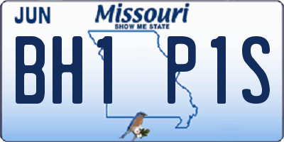 MO license plate BH1P1S