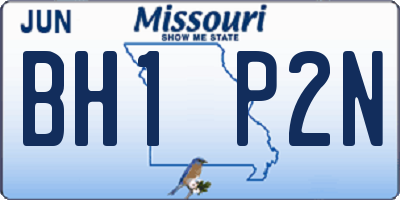 MO license plate BH1P2N
