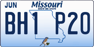 MO license plate BH1P2O