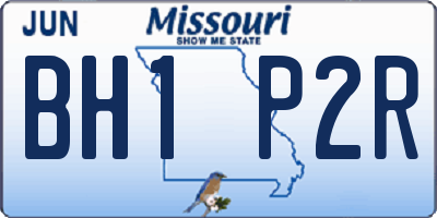 MO license plate BH1P2R