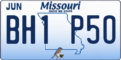 MO license plate BH1P5O