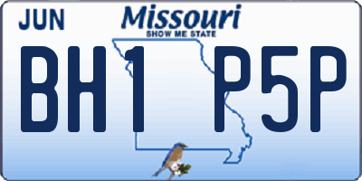 MO license plate BH1P5P