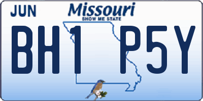 MO license plate BH1P5Y