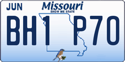 MO license plate BH1P7O