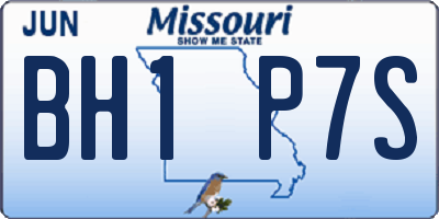 MO license plate BH1P7S