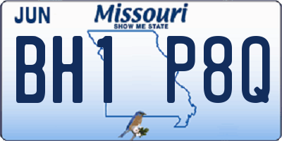 MO license plate BH1P8Q
