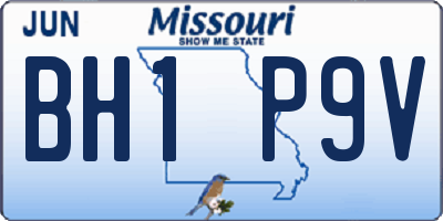 MO license plate BH1P9V