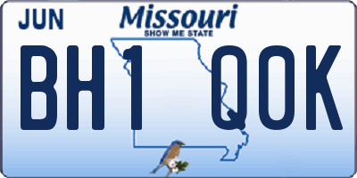 MO license plate BH1Q0K
