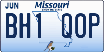 MO license plate BH1Q0P