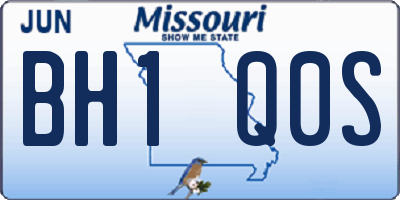 MO license plate BH1Q0S