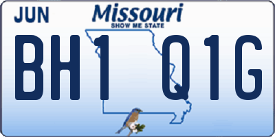MO license plate BH1Q1G
