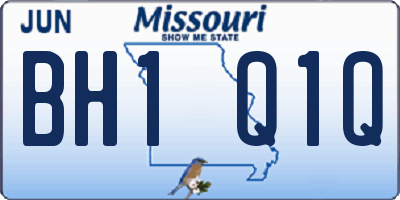 MO license plate BH1Q1Q