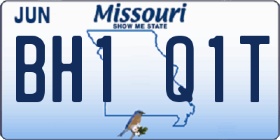 MO license plate BH1Q1T