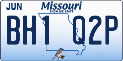 MO license plate BH1Q2P
