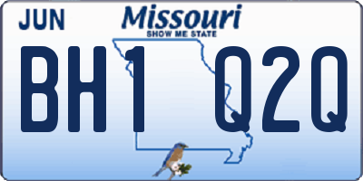 MO license plate BH1Q2Q