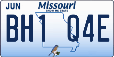 MO license plate BH1Q4E