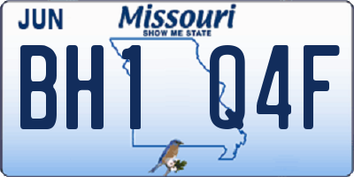 MO license plate BH1Q4F