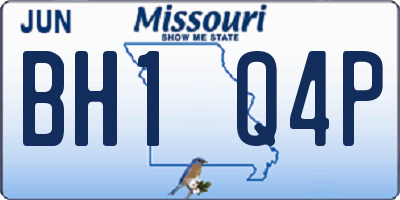 MO license plate BH1Q4P