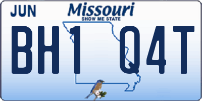 MO license plate BH1Q4T