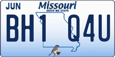 MO license plate BH1Q4U