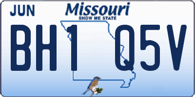 MO license plate BH1Q5V