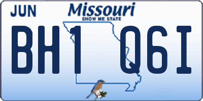 MO license plate BH1Q6I