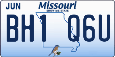 MO license plate BH1Q6U