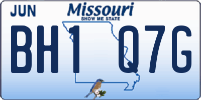 MO license plate BH1Q7G