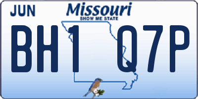MO license plate BH1Q7P