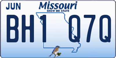 MO license plate BH1Q7Q