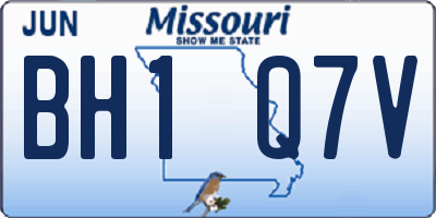 MO license plate BH1Q7V