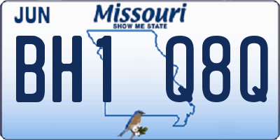 MO license plate BH1Q8Q