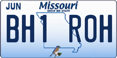 MO license plate BH1R0H
