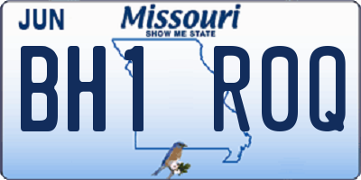 MO license plate BH1R0Q