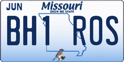 MO license plate BH1R0S
